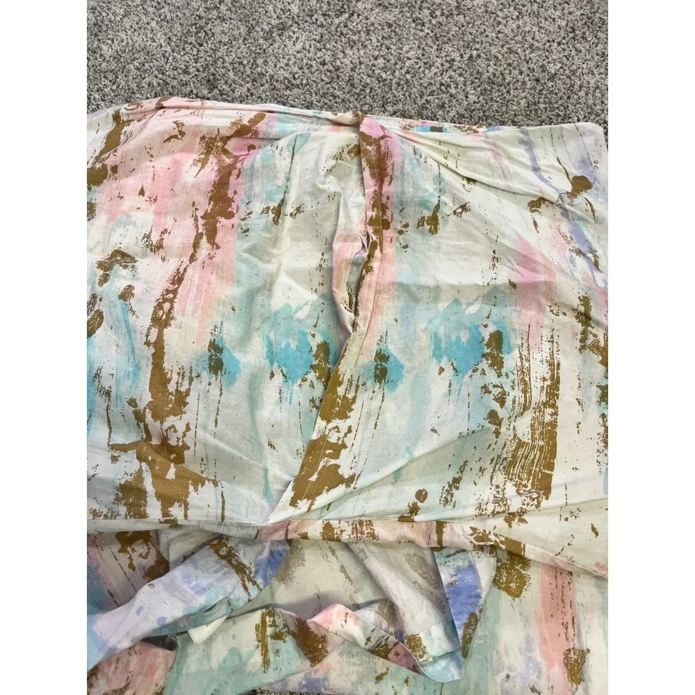 Pottery Barn Teen Skylar Metallic Printed Twin Duvet Cover+Sham Pink Gold Cotton